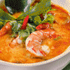 Sopa de mariscos tailandesa